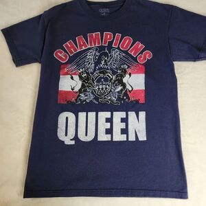 Queen Champions Navy Blue Tshirt With Graphics Size Small